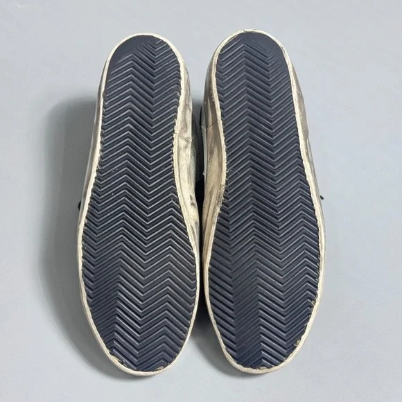 Golden Goose Superstar Silver Leather Sneakers Sz 38 / 7.5 US AUTHENTIC - Picture 10 of 11